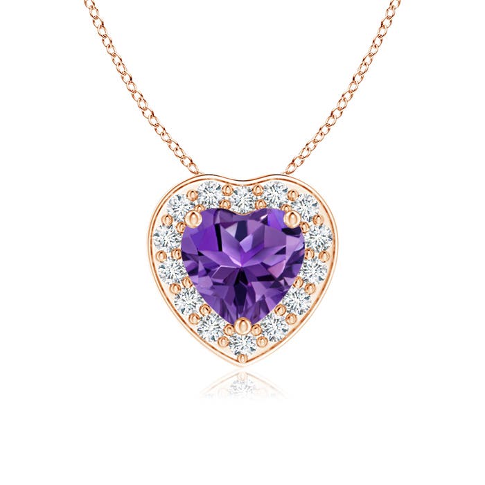 AAAA - Amethyst / 0.43 CT / 14 KT Rose Gold