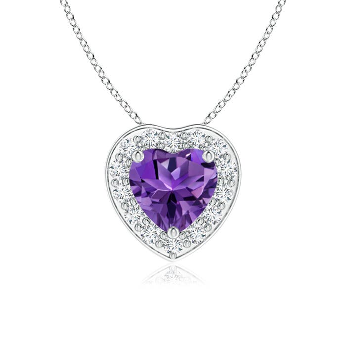 AAAA - Amethyst / 0.43 CT / 14 KT White Gold