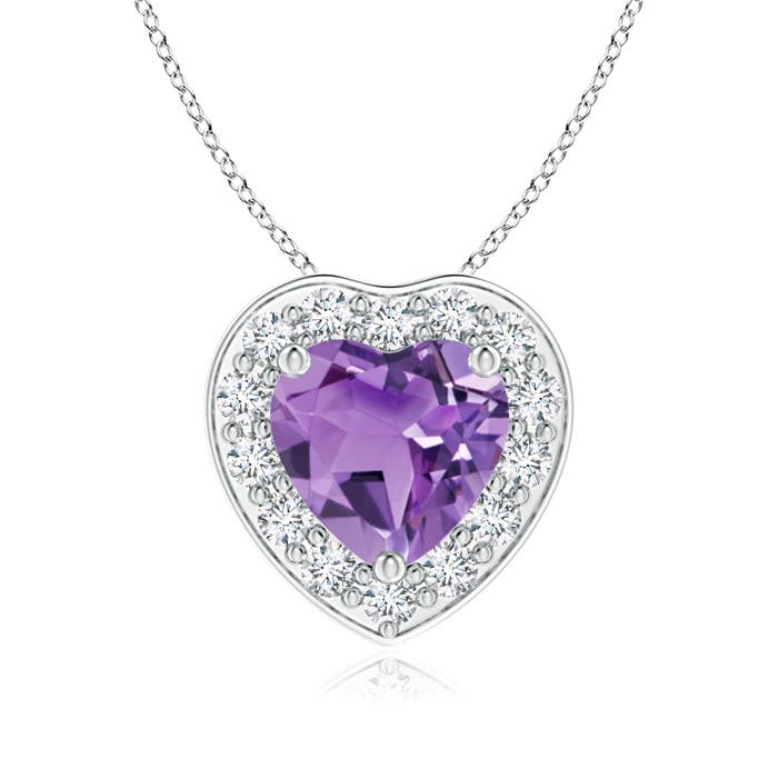 A - Amethyst / 0.84 CT / 14 KT White Gold