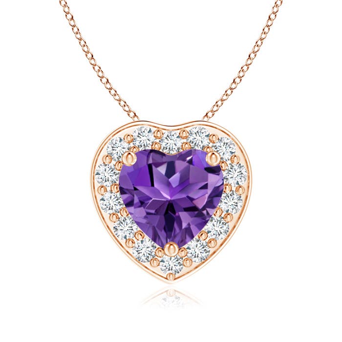 AAAA - Amethyst / 0.84 CT / 14 KT Rose Gold