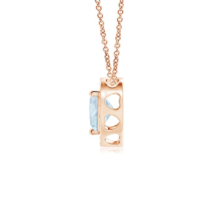 A - Aquamarine / 0.28 CT / 14 KT Rose Gold