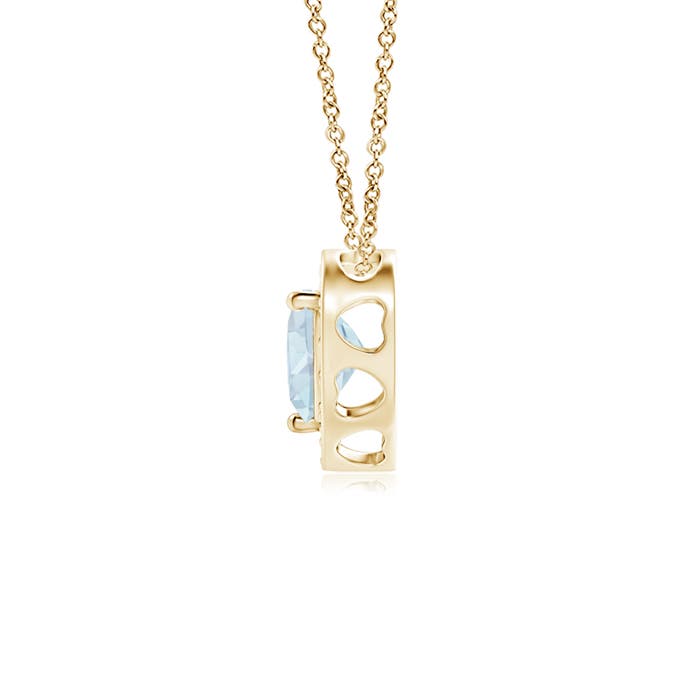 A - Aquamarine / 0.28 CT / 14 KT Yellow Gold