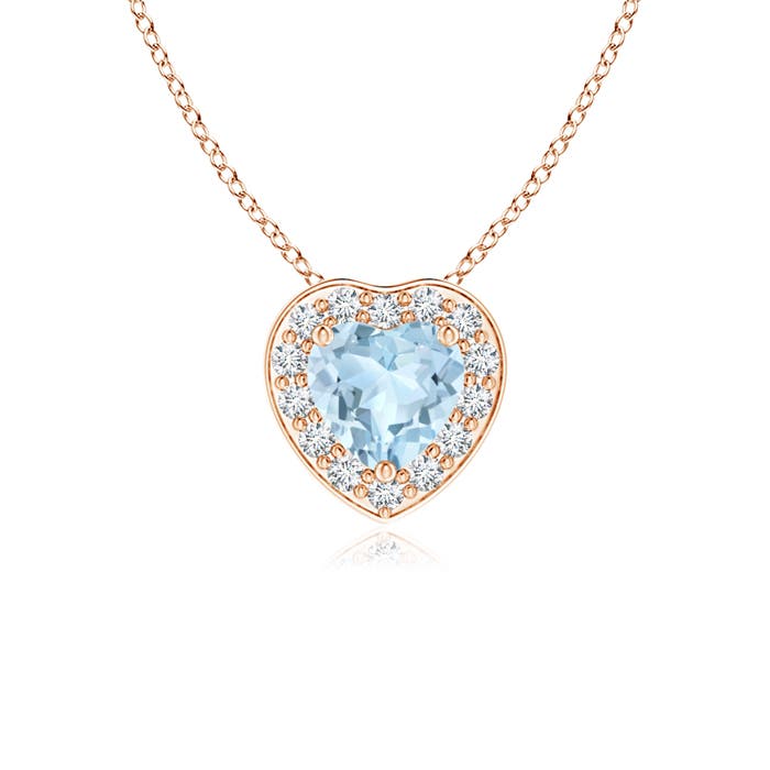 AA - Aquamarine / 0.28 CT / 14 KT Rose Gold