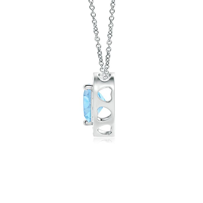 AAA - Aquamarine / 0.28 CT / 14 KT White Gold