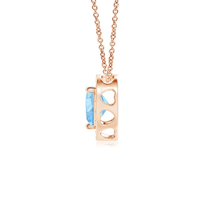 AAAA - Aquamarine / 0.28 CT / 14 KT Rose Gold