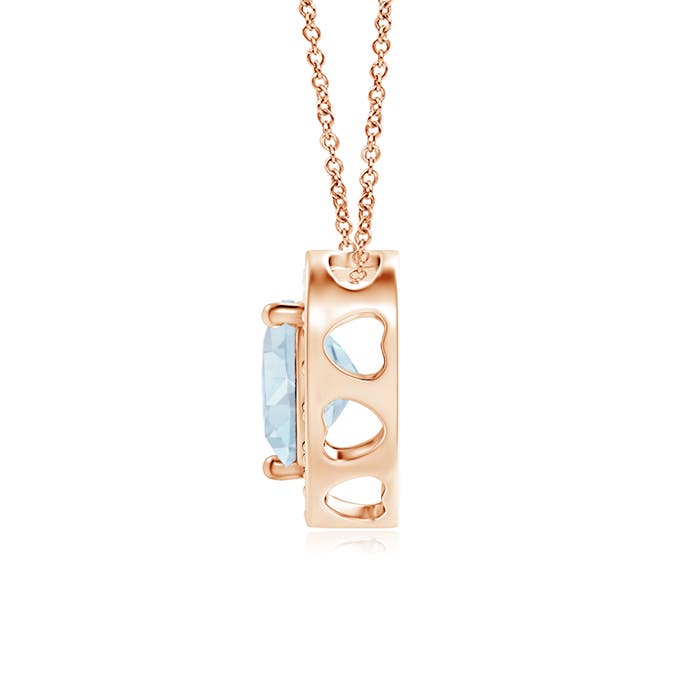 A - Aquamarine / 0.43 CT / 14 KT Rose Gold