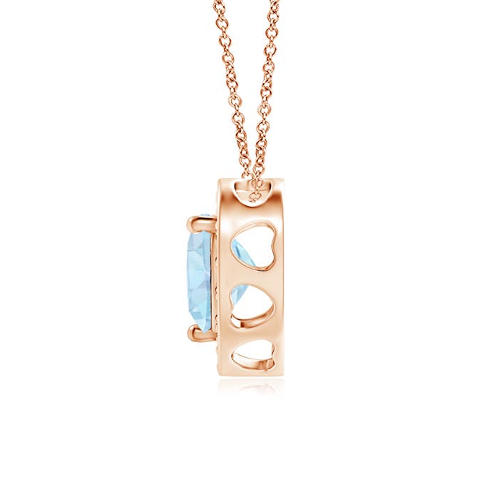 AA - Aquamarine / 0.43 CT / 14 KT Rose Gold