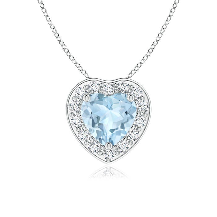 AA - Aquamarine / 0.43 CT / 14 KT White Gold