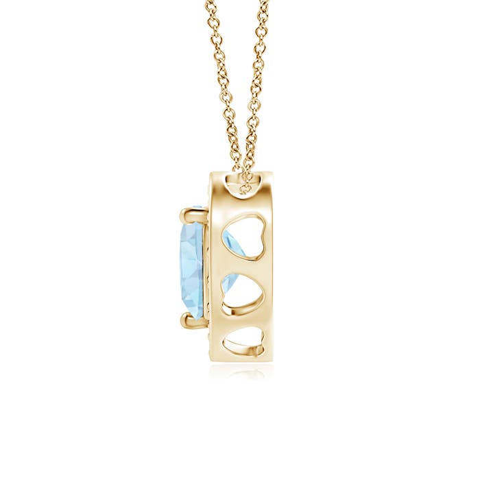 AA - Aquamarine / 0.43 CT / 14 KT Yellow Gold