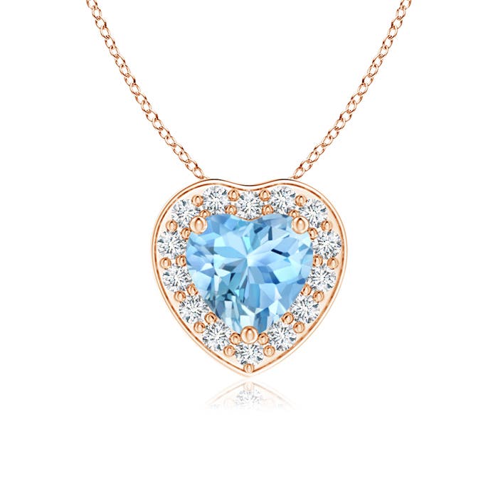 AAAA - Aquamarine / 0.43 CT / 14 KT Rose Gold