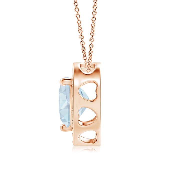 A - Aquamarine / 0.84 CT / 14 KT Rose Gold