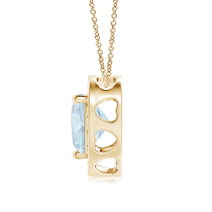 A - Aquamarine / 0.84 CT / 14 KT Yellow Gold