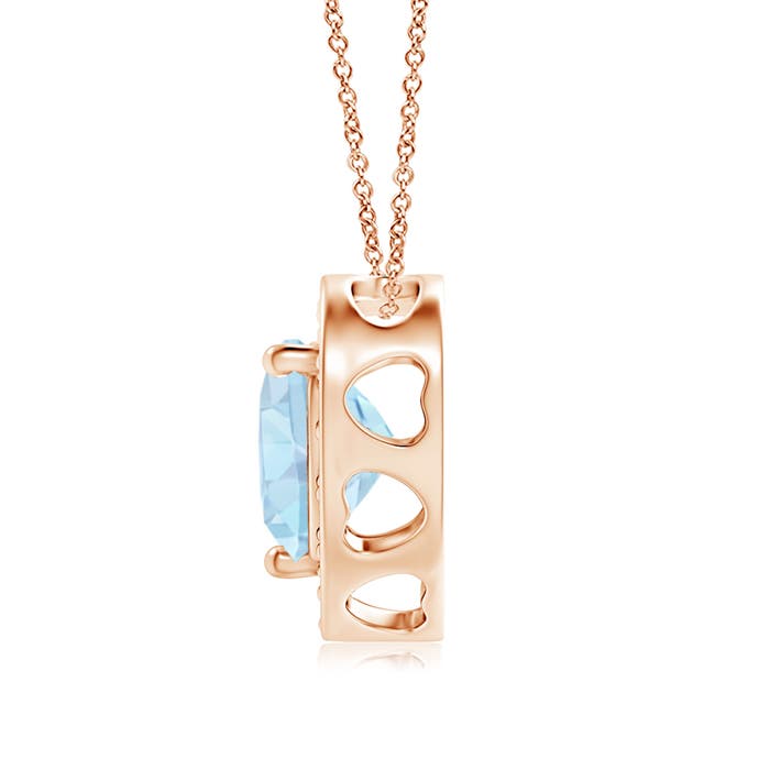 AA - Aquamarine / 0.84 CT / 14 KT Rose Gold