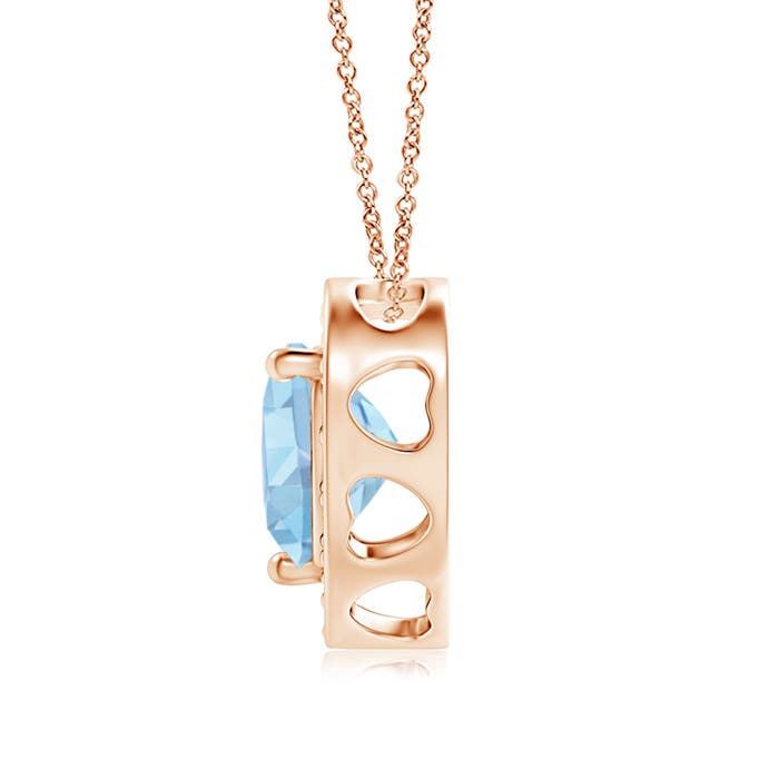 AAAA - Aquamarine / 0.84 CT / 14 KT Rose Gold