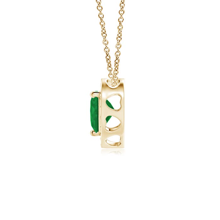 A - Emerald / 0.28 CT / 14 KT Yellow Gold