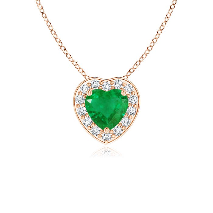 AA - Emerald / 0.28 CT / 14 KT Rose Gold