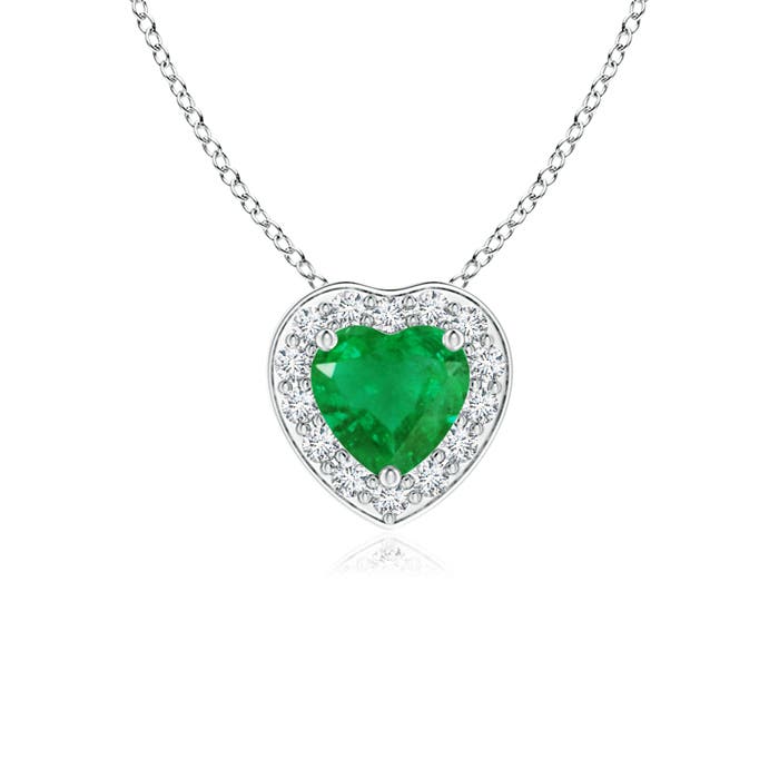 AA - Emerald / 0.28 CT / 14 KT White Gold