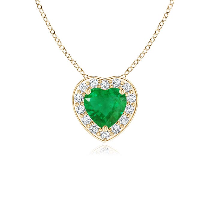 AA - Emerald / 0.28 CT / 14 KT Yellow Gold