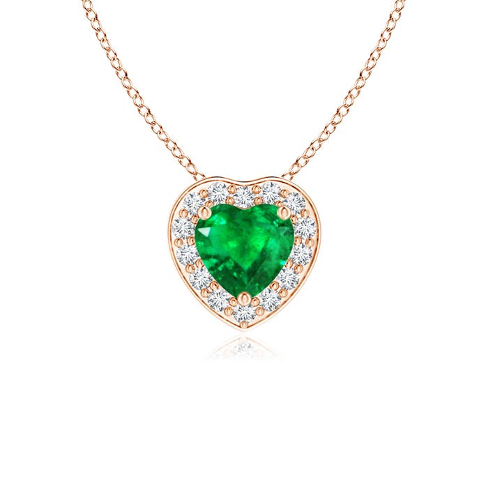 AAA - Emerald / 0.28 CT / 14 KT Rose Gold