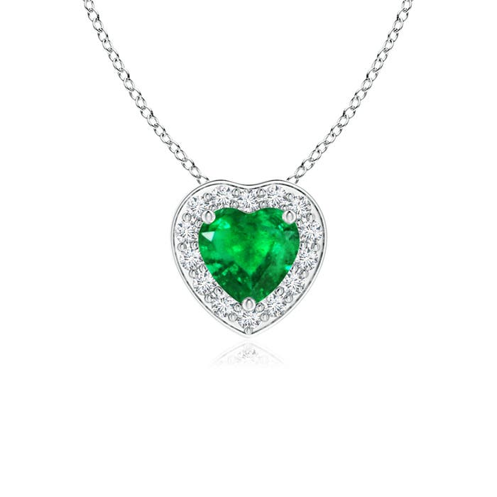 AAA - Emerald / 0.28 CT / 14 KT White Gold