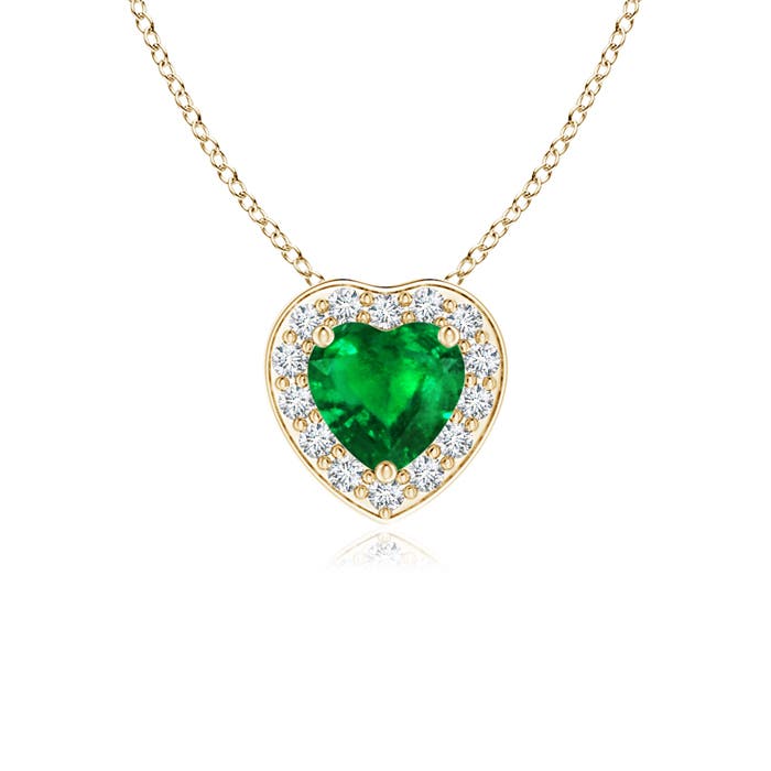 AAAA - Emerald / 0.28 CT / 14 KT Yellow Gold