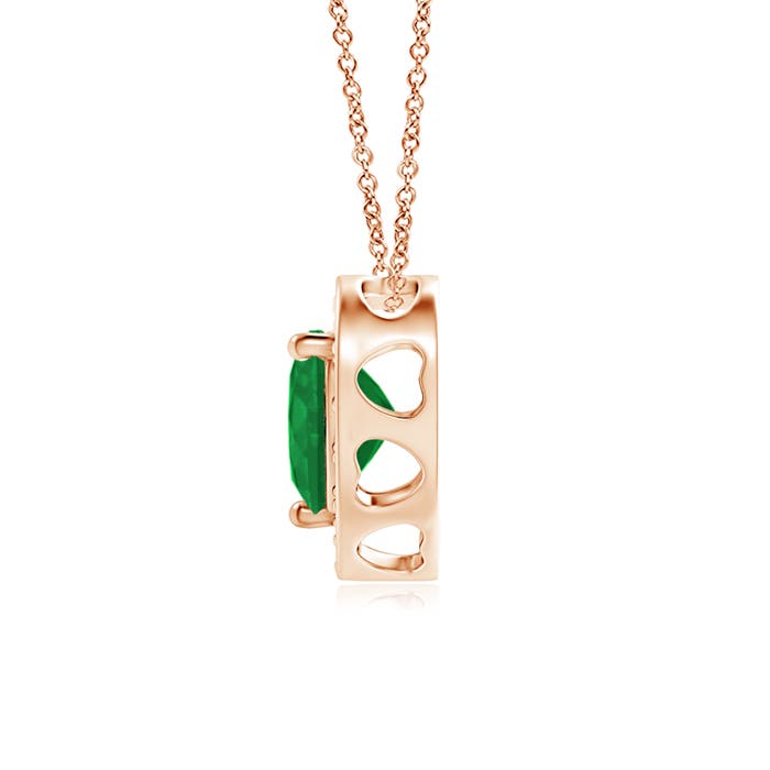 A - Emerald / 0.48 CT / 14 KT Rose Gold