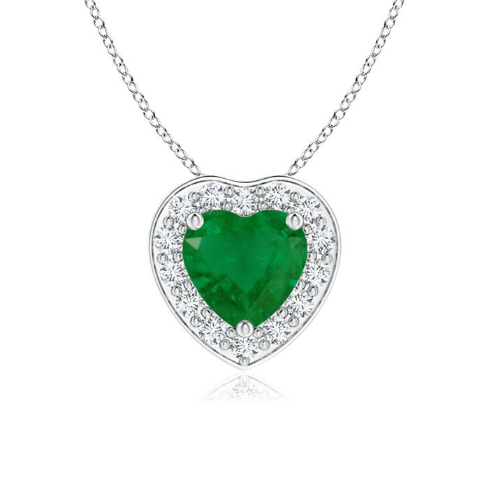 A - Emerald / 0.48 CT / 14 KT White Gold