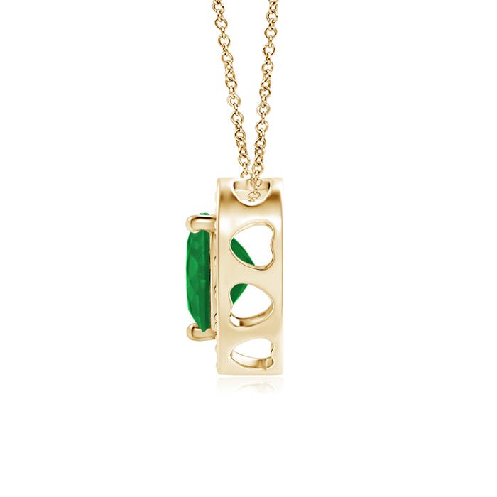 A - Emerald / 0.48 CT / 14 KT Yellow Gold