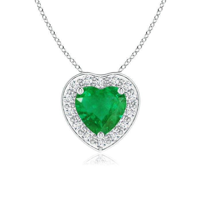 AA - Emerald / 0.48 CT / 14 KT White Gold