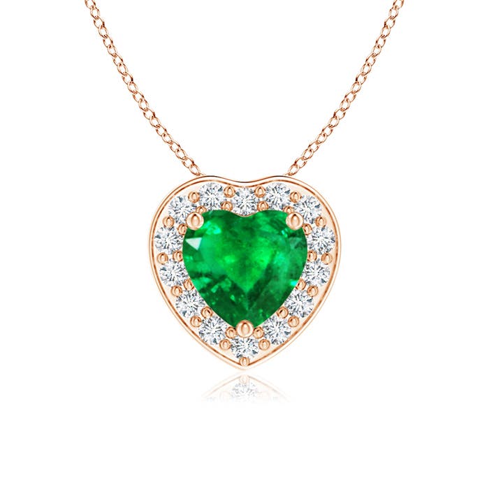 AAA - Emerald / 0.48 CT / 14 KT Rose Gold