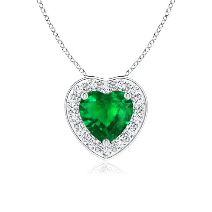 AAAA - Emerald / 0.48 CT / 14 KT White Gold