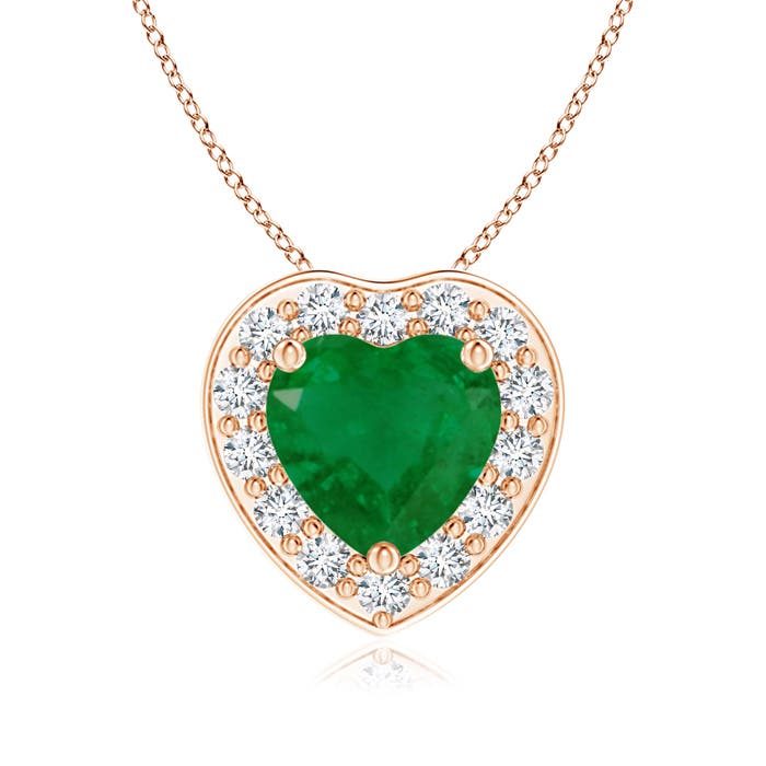 A - Emerald / 0.74 CT / 14 KT Rose Gold