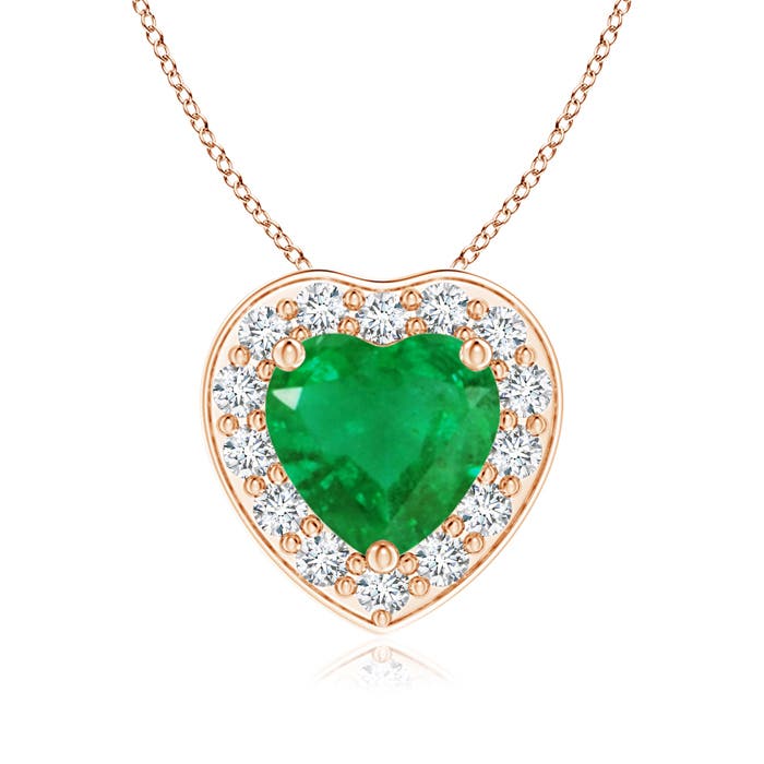 AA - Emerald / 0.74 CT / 14 KT Rose Gold