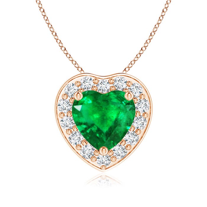 AAA - Emerald / 0.74 CT / 14 KT Rose Gold