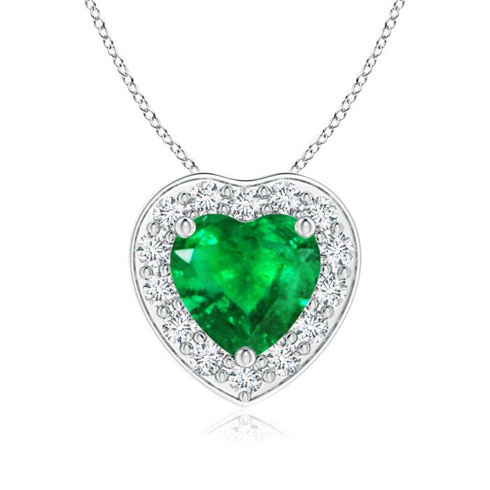 AAA - Emerald / 0.74 CT / 14 KT White Gold