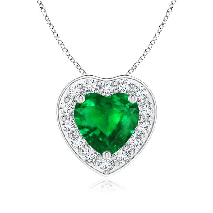 AAAA - Emerald / 0.74 CT / 14 KT White Gold