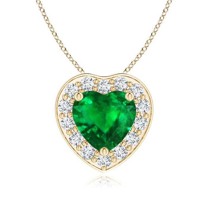 AAAA - Emerald / 0.74 CT / 14 KT Yellow Gold