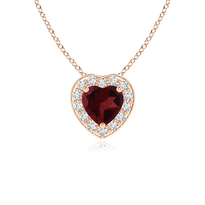 A - Garnet / 0.33 CT / 14 KT Rose Gold