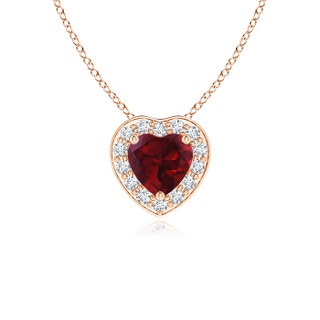 Heart AA Garnet