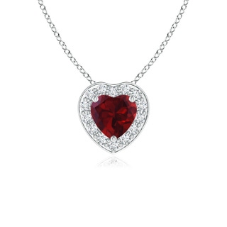 Heart AA Garnet