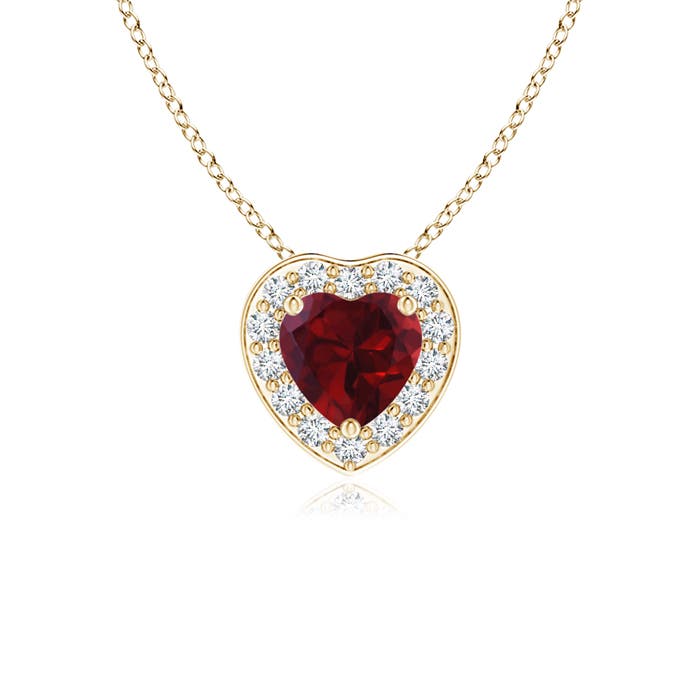 AA - Garnet / 0.33 CT / 14 KT Yellow Gold