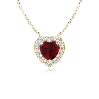 Heart AA Garnet