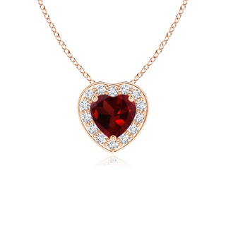 Heart AAA Garnet