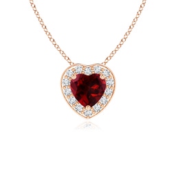 Heart Rose Gold Garnet Necklaces & Pendants