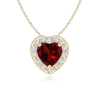 Heart AAA Garnet