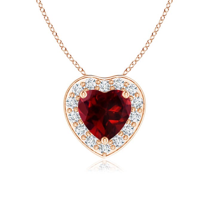 AAAA - Garnet / 0.53 CT / 14 KT Rose Gold