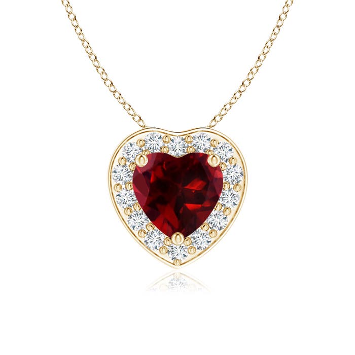 AAAA - Garnet / 0.53 CT / 14 KT Yellow Gold