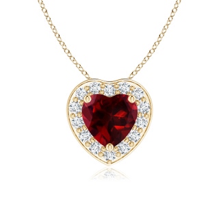 Heart AAAA Garnet