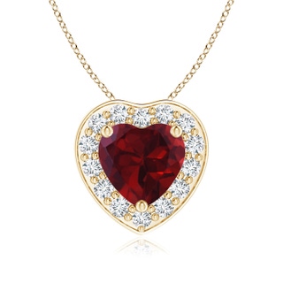 Heart AA Garnet