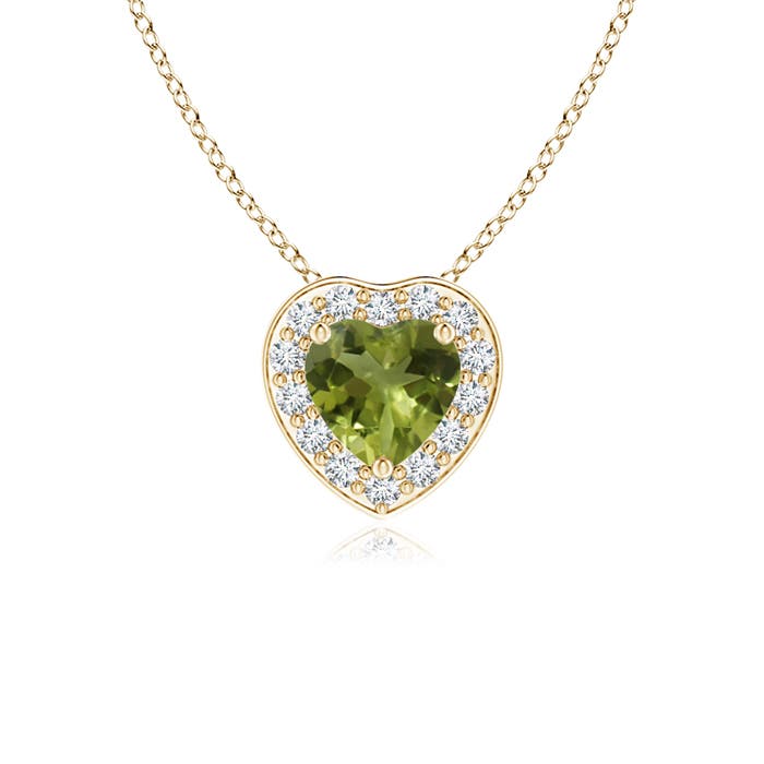 A - Peridot / 0.33 CT / 14 KT Yellow Gold